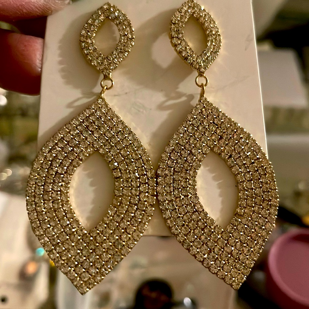 Clear Crystal Pageant Hoops Sparkling